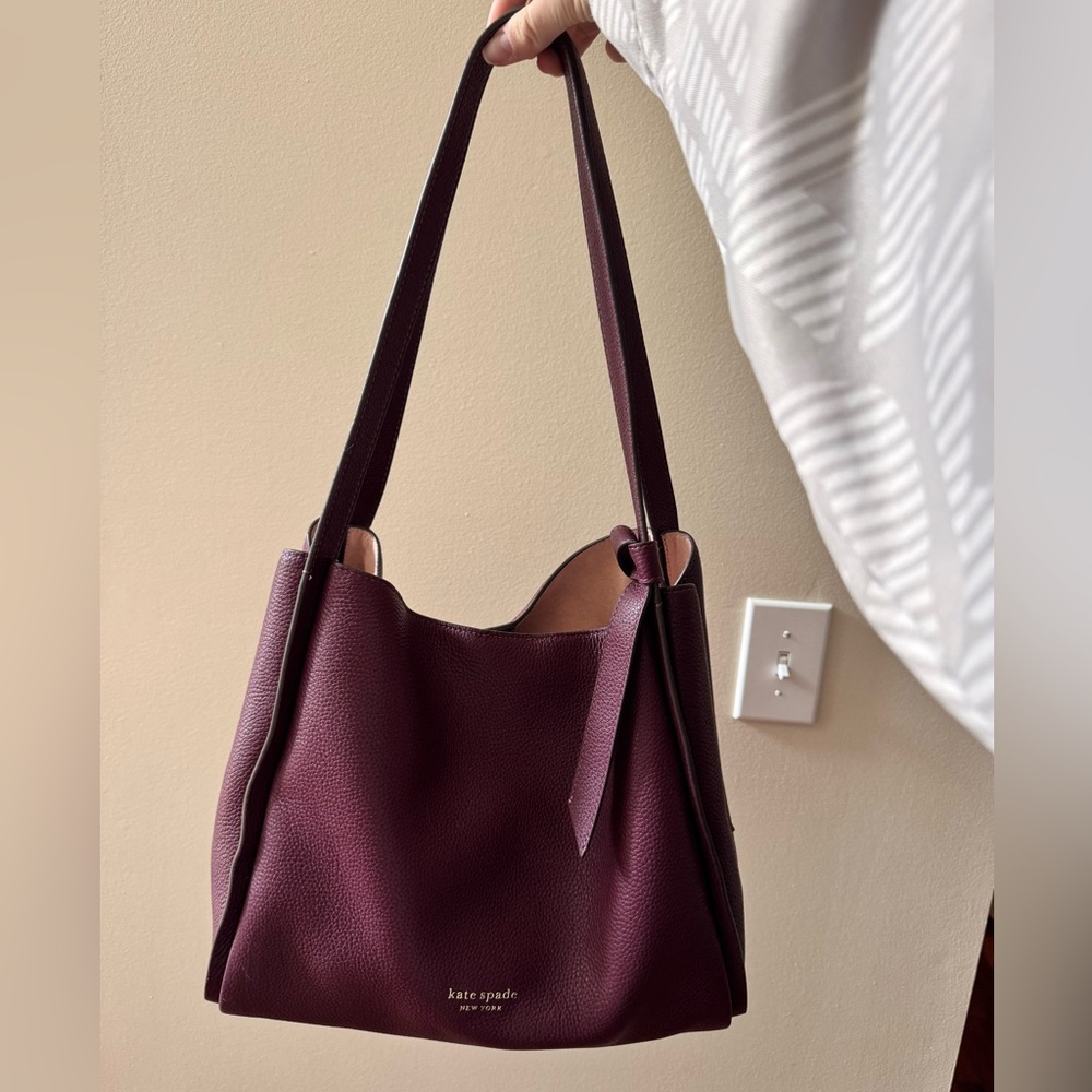 ✨SALE✨ Kate Spade Deep Burgundy Large Knott Shoulder Bag